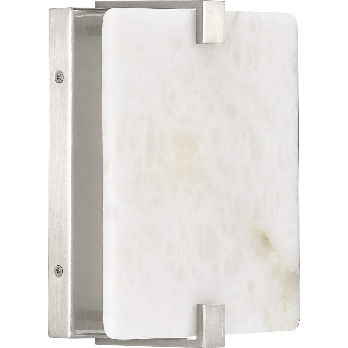 Progress Lighting LED Alabaster Stone Brushed Nickel ADA Wall Sconce 8.50x8.00x8.00