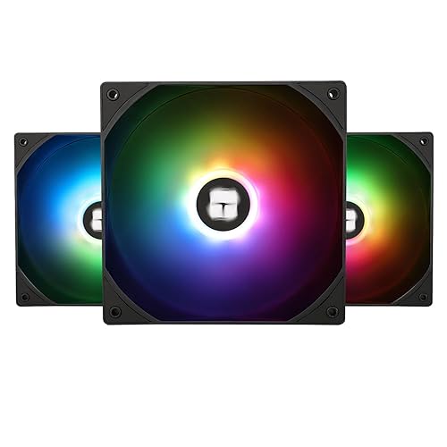 Thermalright TL-C14C-S X3 CPU Fan, 140mm ARGB Case Cooler, 4pin PWM Silent Computer Fan with S-FDB Bearing,3-Pack Fans,up to 1500RPM PC Cooling