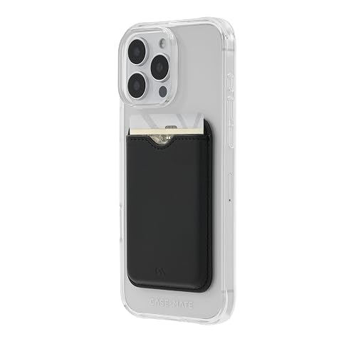 Case-Mate - Magnetic Wallet/Card Holder - Designed for MagSafe Compatible iPhones and Cases - Made with Vegan Leather, Holds up to 3 Cards & Cash