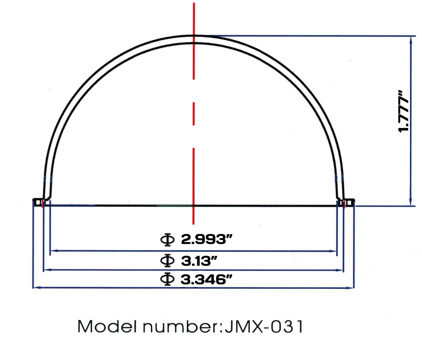 JMX 3.1 Inch Acrylic Indoor/Outdoor CCTV Clear Camera Dome Cover Security Camera Housing