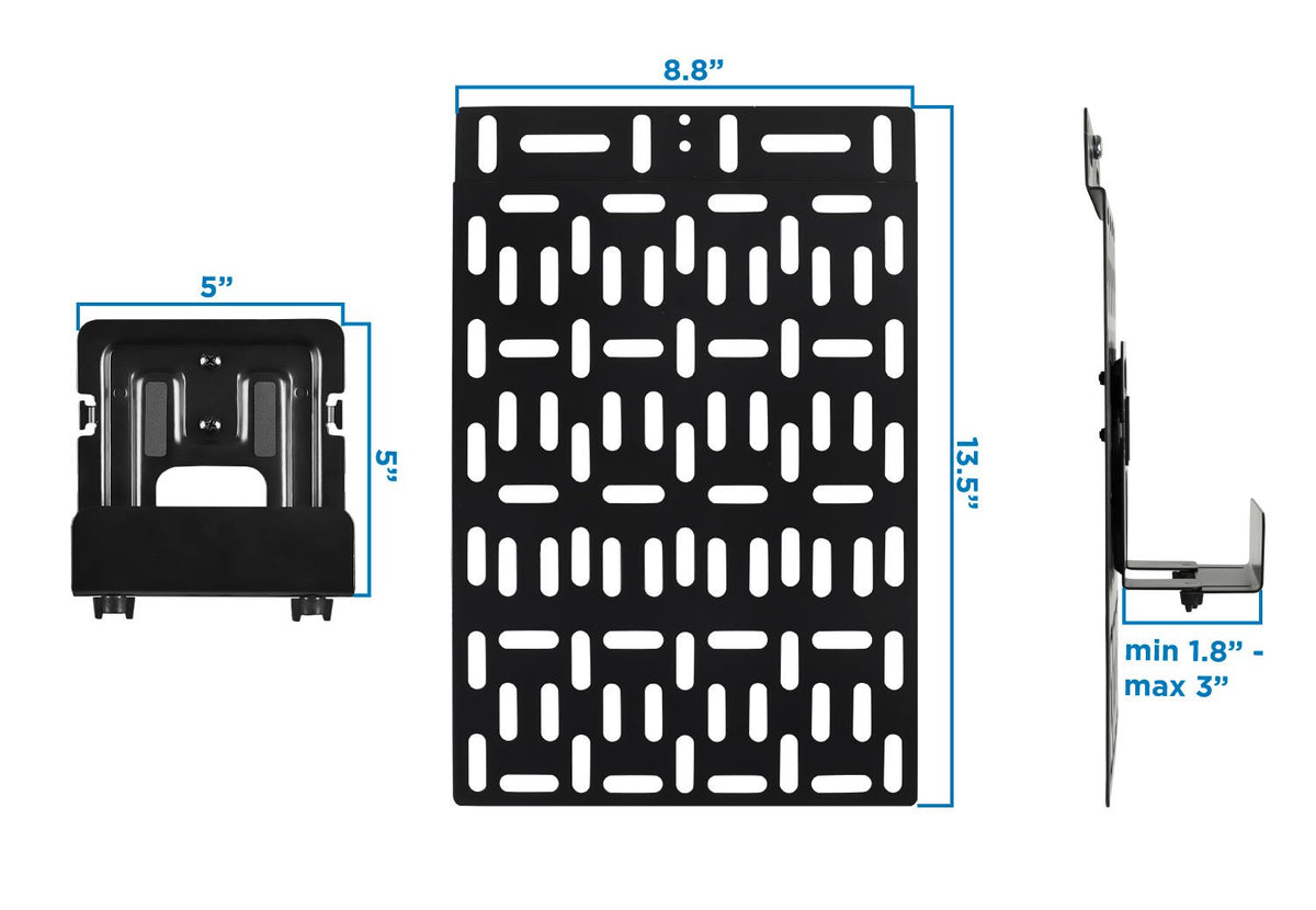 Mount-It! Cable Box Mount Behind TV, Universal, Steel