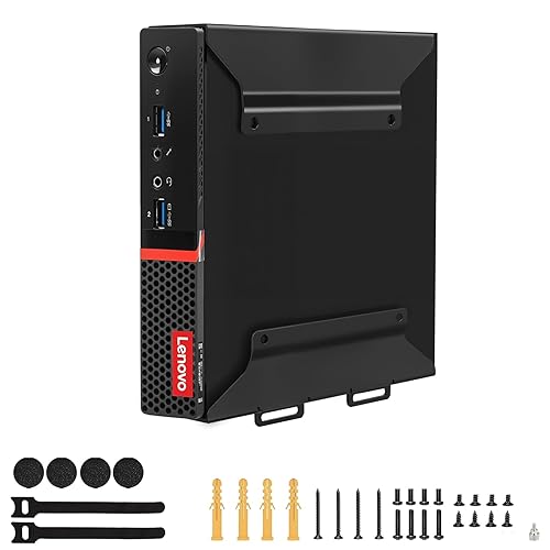 Mini PC VESA Mount Compatible with Lenovo Thinkcentre Tiny M90q Gen2, M80q Gen3, M90q Gen3, M90q Gen2, M70q Gen2, M60e, M75q Gen2, Under Desk and Wall