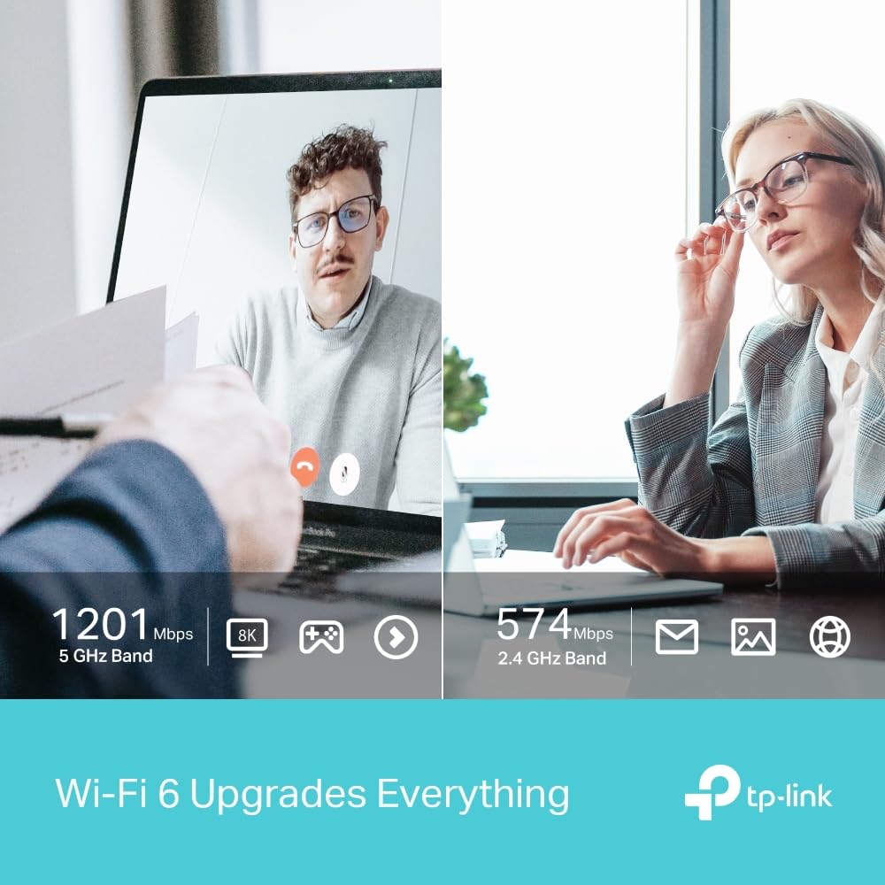 TP-Link AX1800 Dual Band Wireless USB Adapter Wi-Fi 6 (Archer TX20U) - Wireless USB Adapter with 2.4GHz, 5GHz Dual-Band Antenna, SuperSpeed USB 3.0