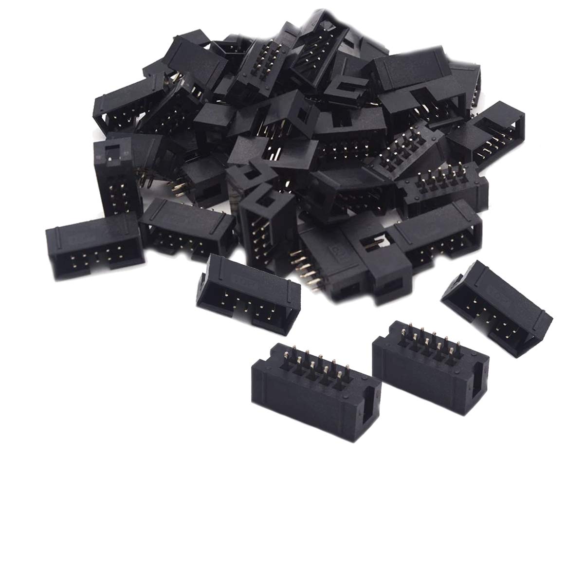 ?Pack of 30?Male IDC Socket 10 Pin 2x5 Pin 2.54mm Pitch Box Header Connector Adaptor