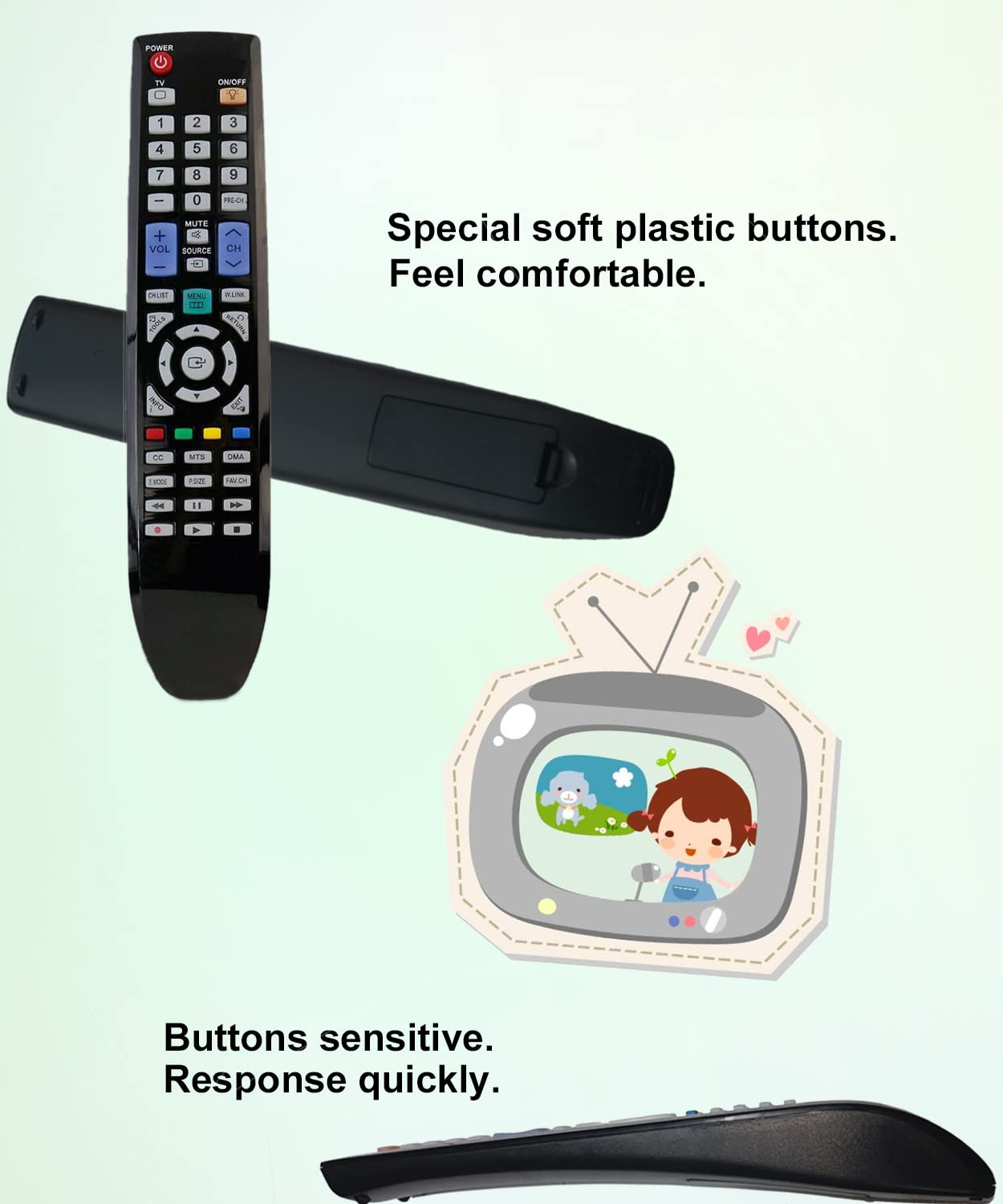 JISOWA Universal Remote for Samsung TV Remote Control Replacement BN59-00673A BN59-00853A BN59-00856A BN59-00695A BN5900856A LN40B500P3F
