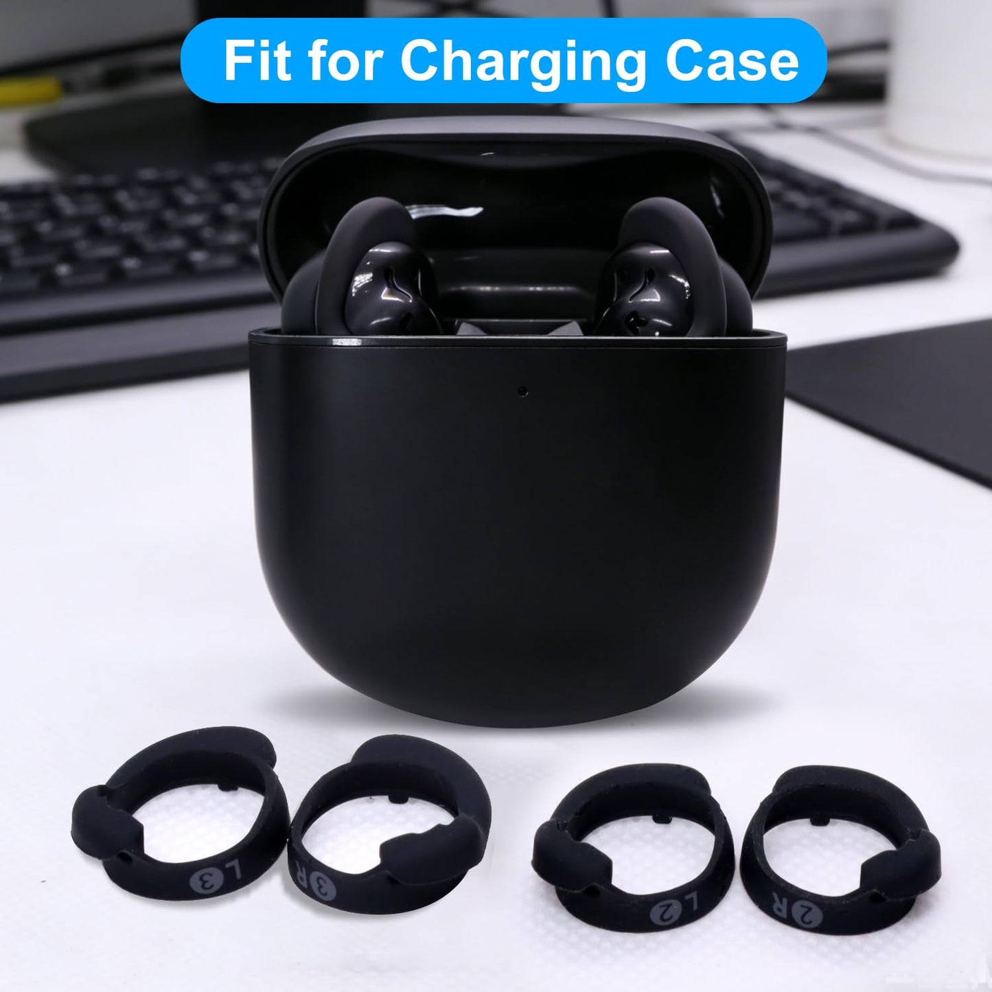 Replacement Wingtips for Bose QuietComfort Ultra Earbuds (2nd Gen), Anti-Slip Silicone Wingtip Eartips, Ear Hook Covers Secure Fit Stability Eartips