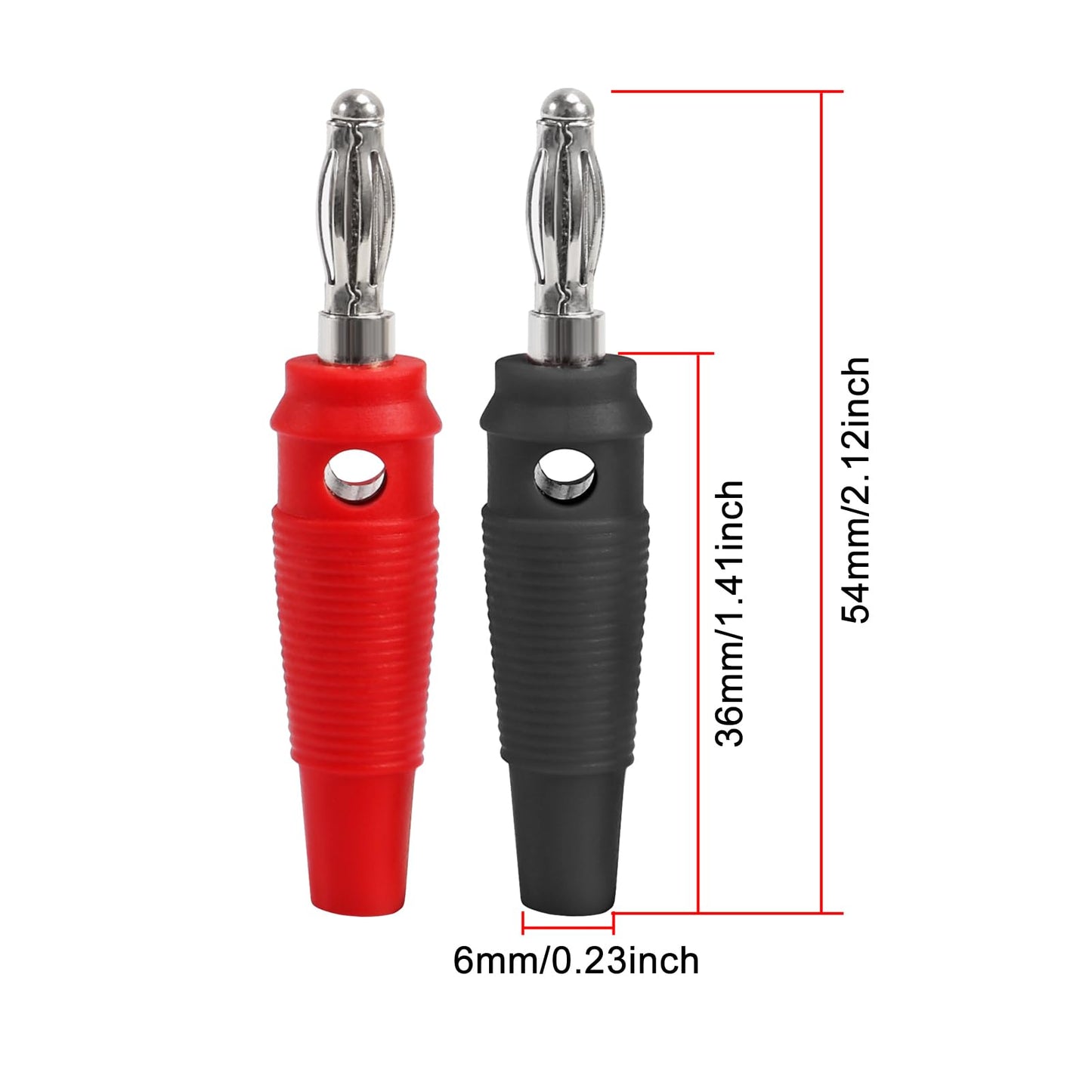 QCCAN 30PCS Binding Posts Terminals 4mm Banana Plug Socket & Red and Black Gold Plated 4mm Female and Male Banana Plugs Banana Socket Terminal