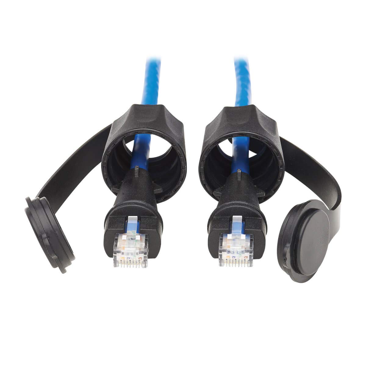 TRIPP LITE Industrial CAT6 Ethernet Cable, Outdoor Rated UTP Network Patch Cable, 100W PoE, CMR-LP, IP68 Rated, Blue, 3 ft. (N200P-003BL-IND)