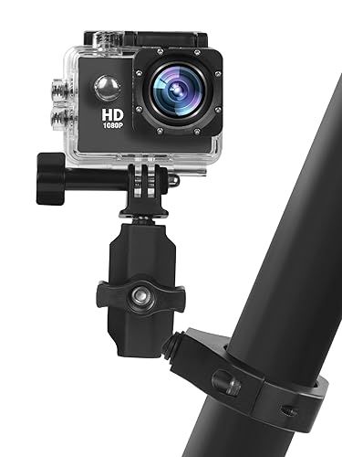 UTV Camera Mount for 1.75"-2" Roll Cage Mount - Compatible with GoPro, Mevo Start & More - Easy to Install Action Camera Accessories on Polaris RZR