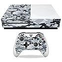 MightySkins Skin Compatible with Microsoft Xbox One S - Gray Camouflage | Protective, Durable, and Unique Vinyl Decal wrap Cover | Easy to Apply