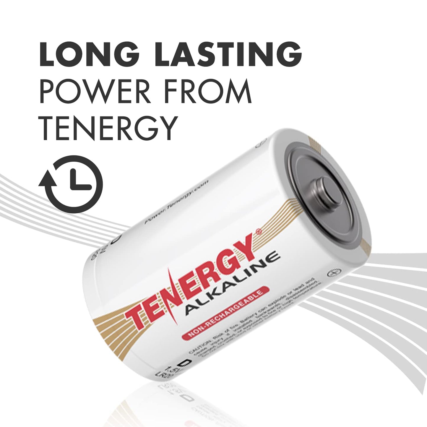 Tenergy 1.5V D Alkaline LR20 Battery, High Performance D Non-Rechargeable Batteries for Clocks, Remotes, Toys & Electronic Devices, Replacement D…