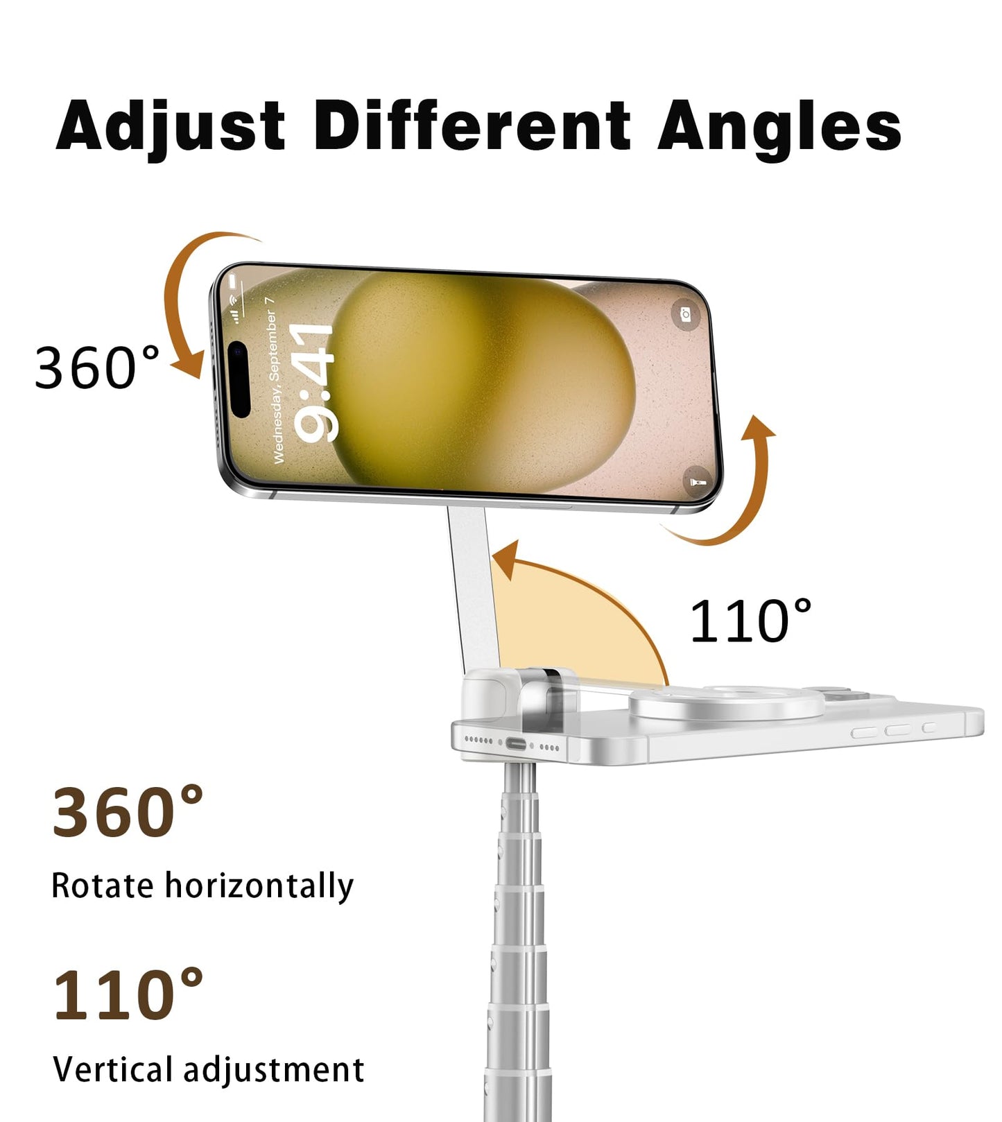 TONEOF 60" Cell Phone Selfie Stick,Smartphone Tripod Stand All-in-1 with Integrated Wireless Remote,Portable,Lightweight,Tall Extendable Phone Tripod