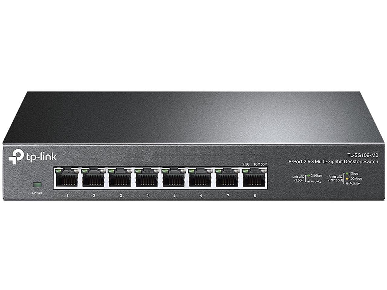 TP-Link TL-SG108-M2 - 8 Port Multi-Gigabit Unmanaged Network Switch, Ethernet Splitter, ??.?????? Bandwidth, Plug & Play Desktop/Wall-Mount Fanless Metal