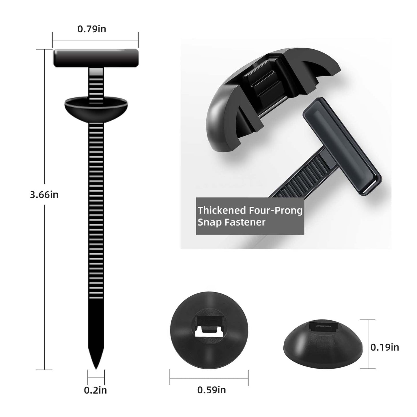 XMALL 100PCS Nylon Universal Cable Tie Buckle, Suitable for Fixing Parts for Daily Maintenance of Automobiles, Self Locking and Easy to Install Zipper