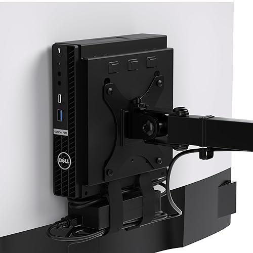 HumanCentric Dual VESA Mount Compatible with Dell OptiPlex Micro Mount, Supports VESA Dell Micro Mount Using Monitor Arm Wall Mount 100x100mm, Power