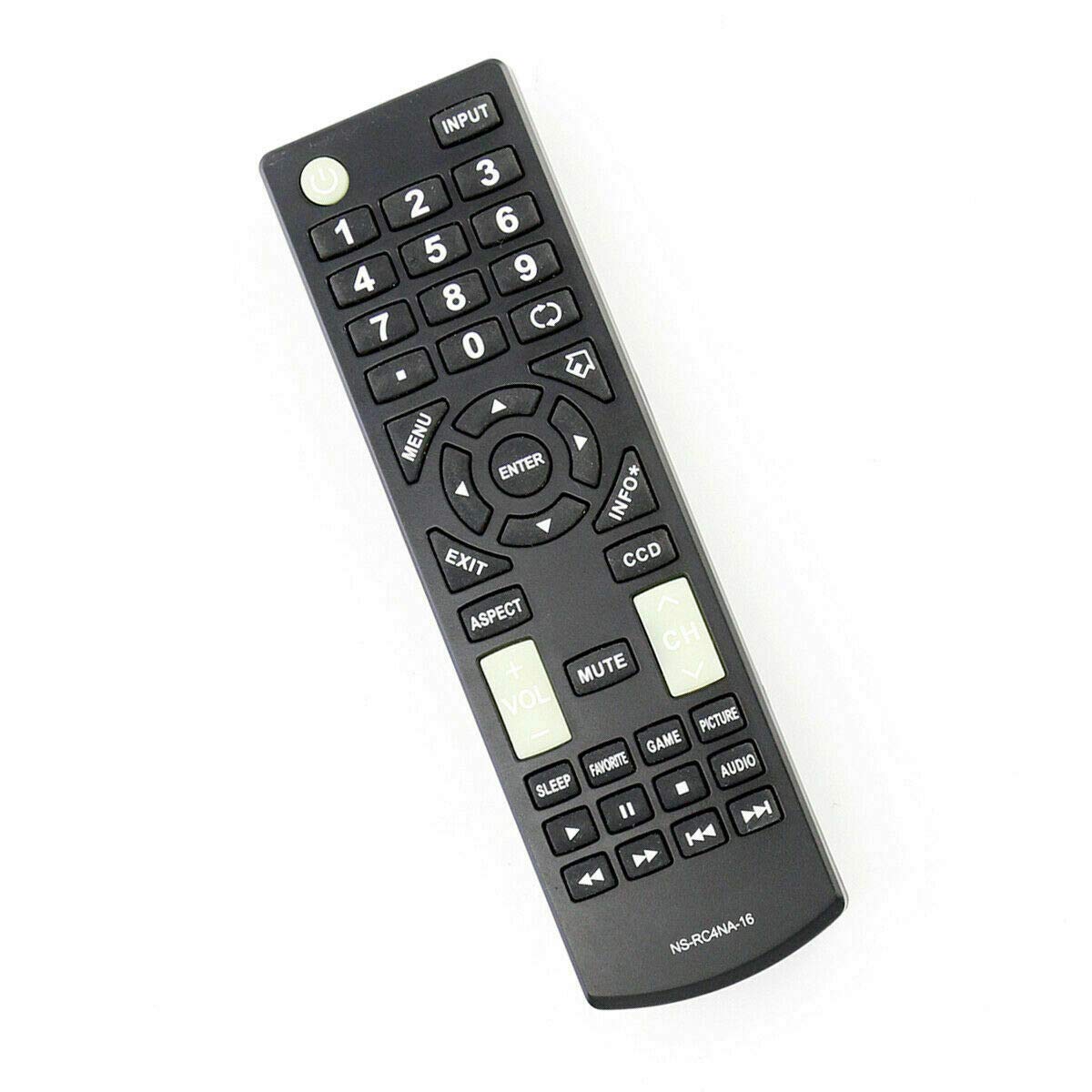 New NS-RC4NA-16 Remote Control for Insignia TV NS-19D220MX16 NS-24D220NA16 NS-32D220NA16 NS-39D220NA16 NS-43D420NA16 NS-50D420NA16 NS-55D421NA16