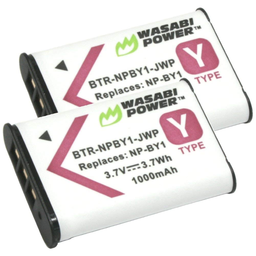 Wasabi Power Battery for Sony NP-BY1 and Sony HDR-AZ1 Action Cam Mini (2-Pack)