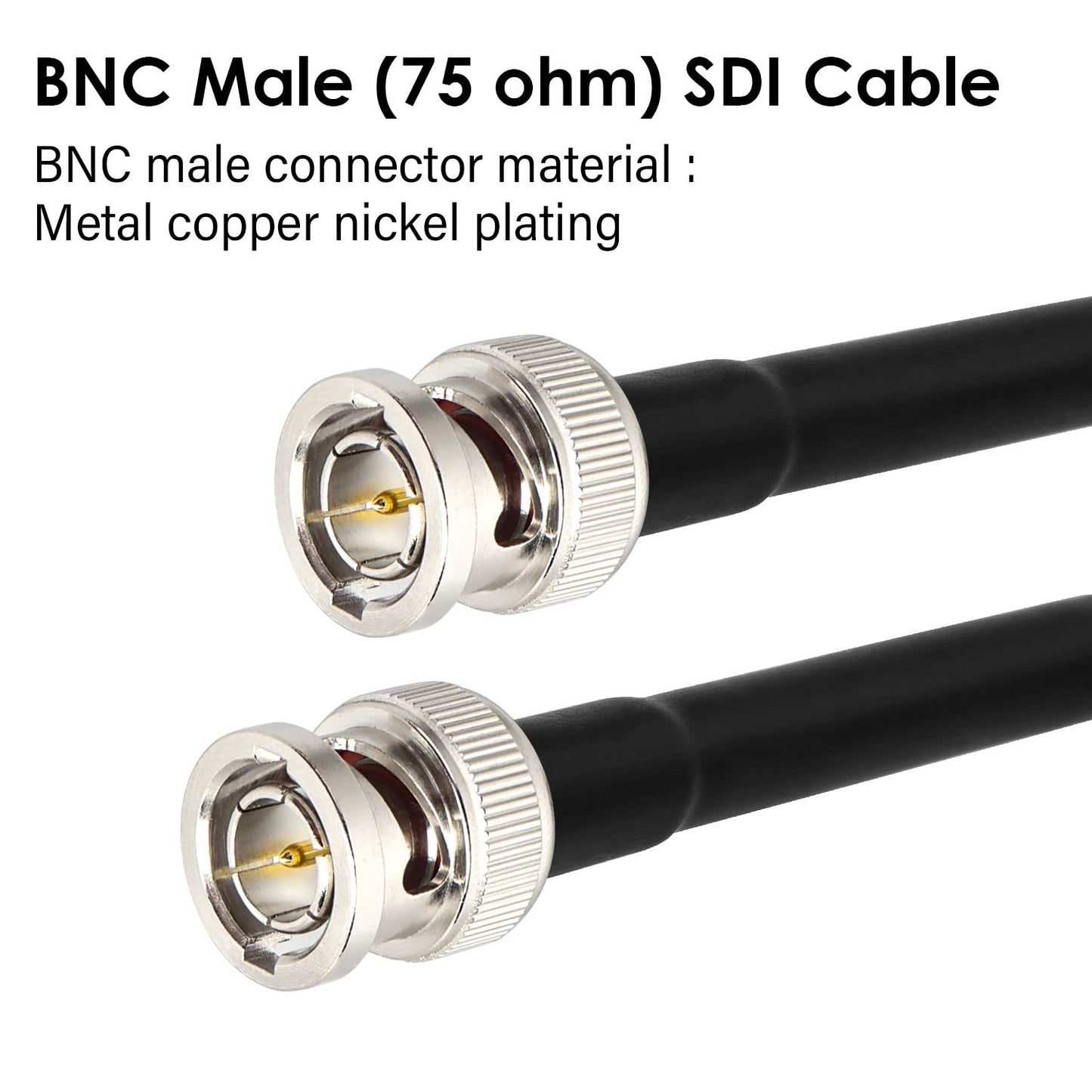 XRDS -RF 100FT SDI Cable, BNC Male Digital Video Cable 75 Ohm RG59 BNC Cables Supports HD-SDI/3G/6G-SDI/4K/8K