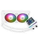 Thermalright Grand Vision 240 ARGB White CPU Water Cooler with Double PWM Fans with 2150RPM,IPS LCD Screen with 480x480 Resolution,Liquid CPU Cooler