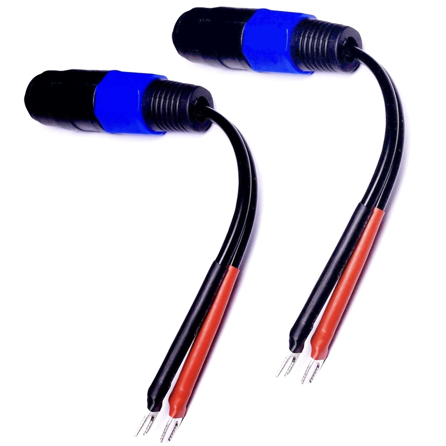 CNCESS CESS-001S Spade Fork Plug to Speakon Female Jack Adapter for Speaker Cable - 2 Pack (Small Spade)