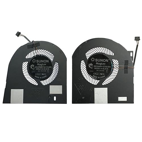 Fleshy Leaf CPU + GPU Cooling Fan Replacement for Dell Precision 7530 M7530 7540 P74F Series MG75090V1-C170-S9A MG75090V1-C160-S9A DC5V