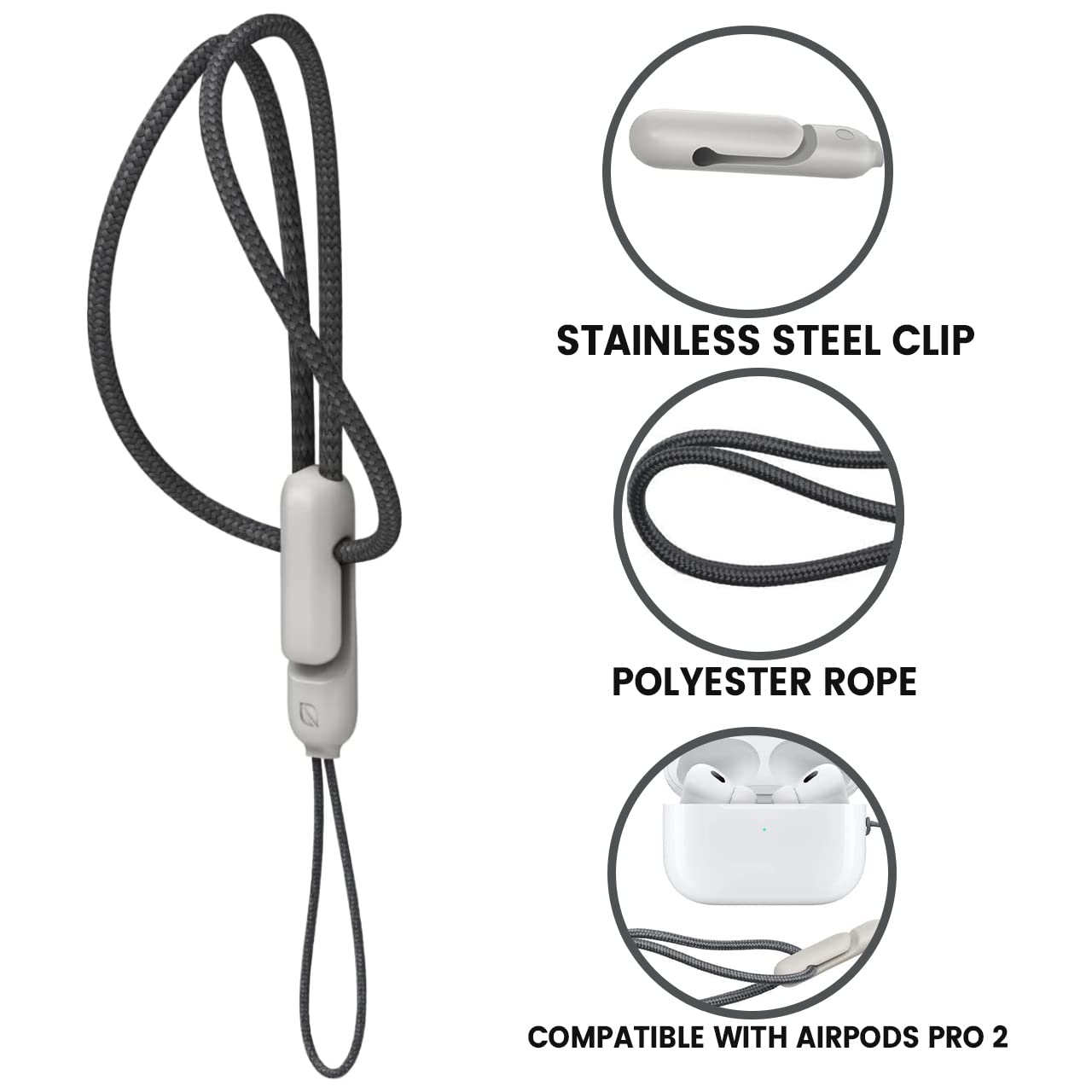 Performore Adjustable Anti-Drop Wrist Lanyard Universal Detachable Strap with Clip Lock Secure Tether for Phone, Camera, Flash Drive, Keychain & ID