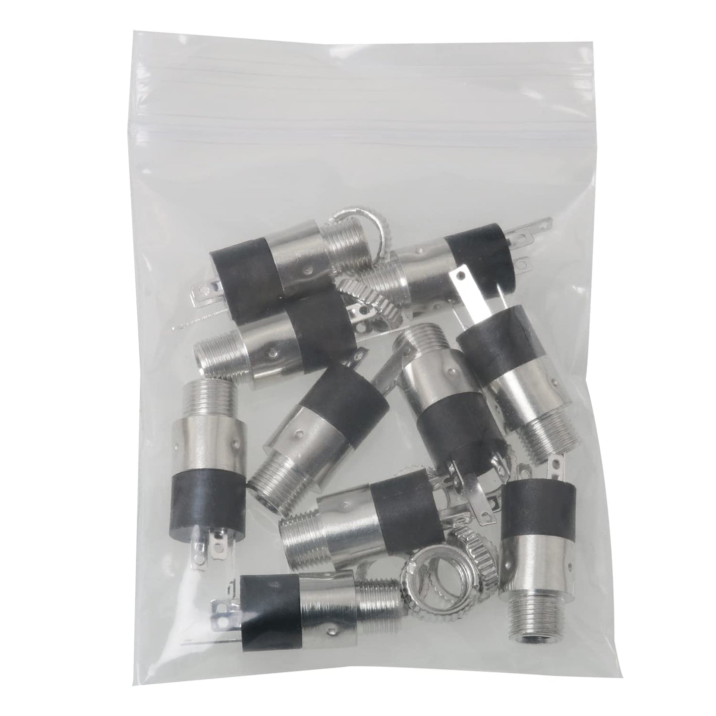 SJZBIN 10pcs 3.5mm Earphone Socket PJ-392 Silver Female Headphone Stereo Jack Panel Mount Connector