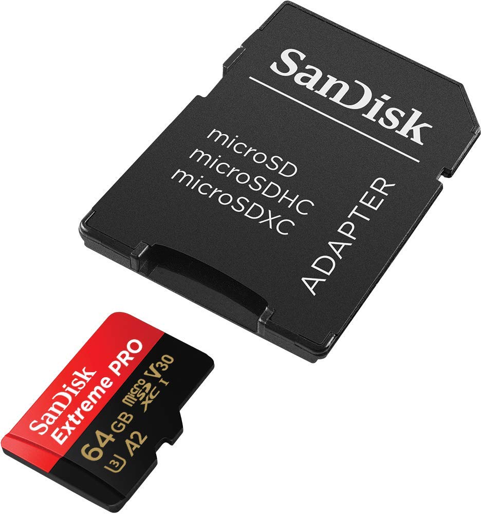 SanDisk 64GB Extreme Pro MicroSD Card Compatible with Insta 360 X5, X4 and Ace Pro 2 Cameras Up to 200 MB/s Read Speed (SDSQXCU-064G-GN6MA) Bundle