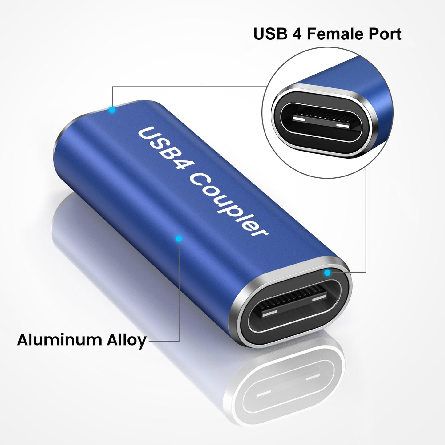 ANDTOBO USB-C Adapter, 3-Pack USB-C to Female Adapter, Supports MagSafe & Fast Charging 100W & Data Transfer