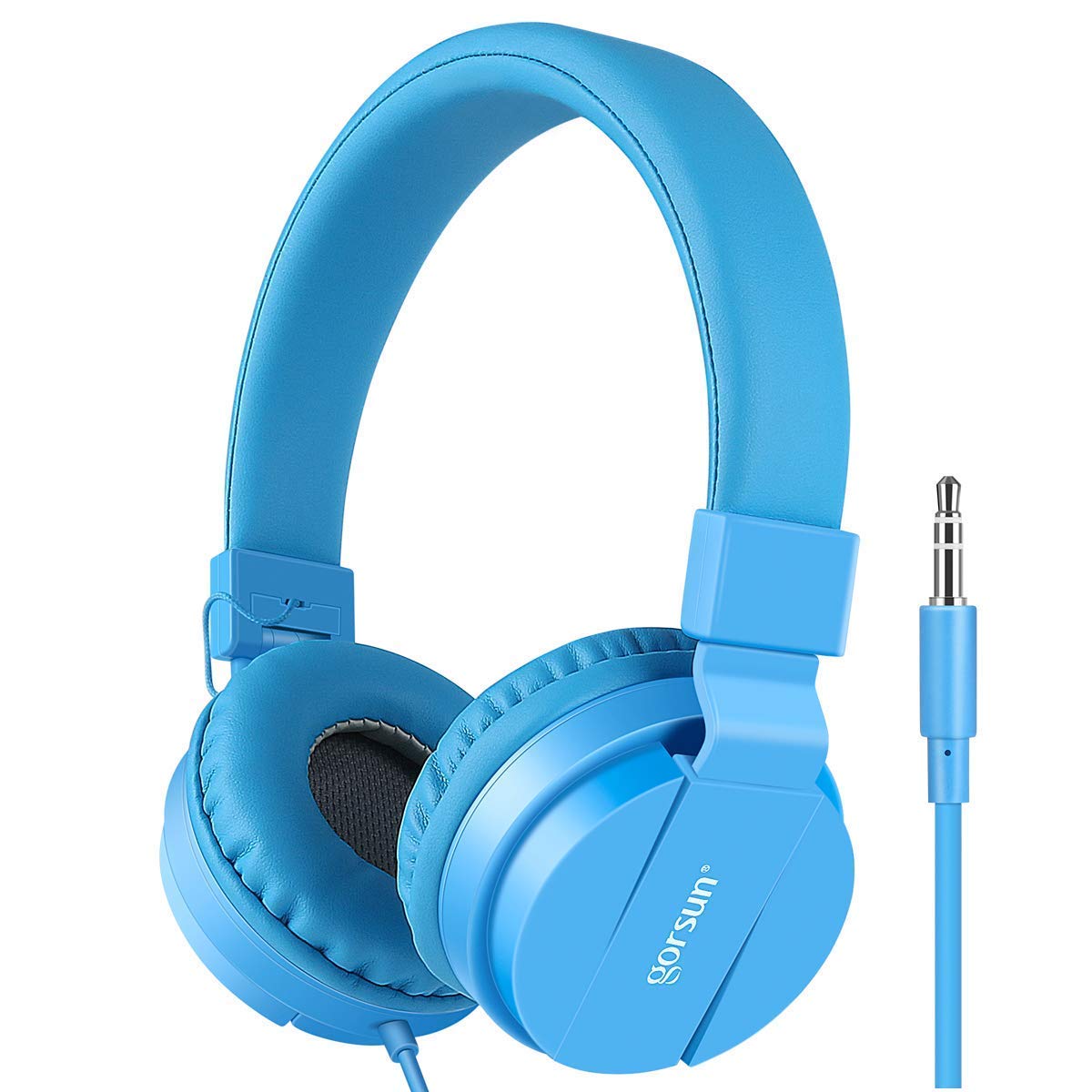 Kids Headphones, Gorsun Lightweight Stereo Wired Children's Headsets for Kids Adults Adjustable Headband Toddler Headset for Smartphones Computer Pad