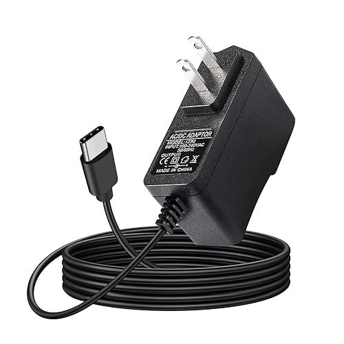 12V AC/DC Adapter USB-C Power Cord Compatible for AVAPOW A58 A68 A28 A08 A18 4000A 6000A 2000A 3000A Car Jump Starter Power Supply
