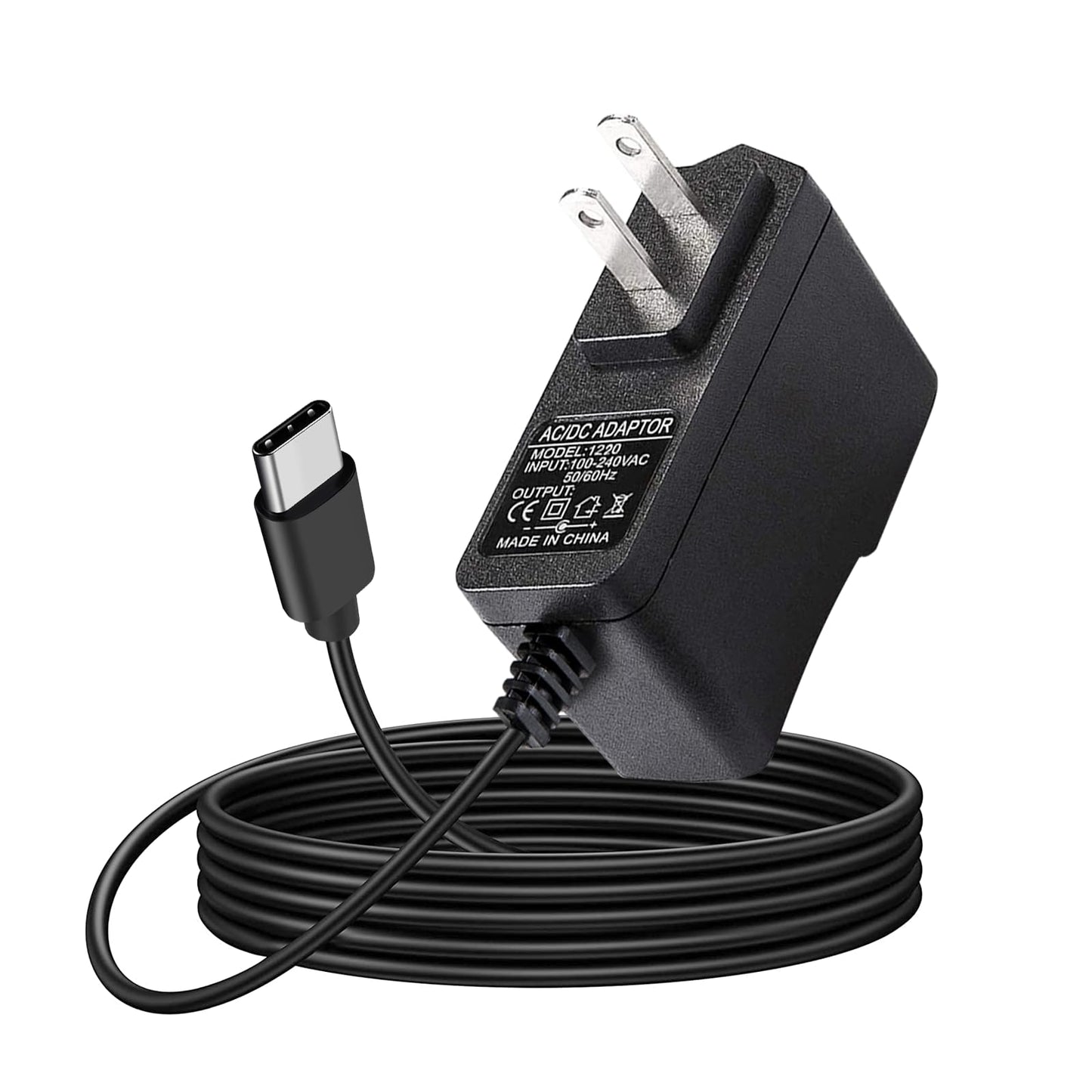 12V AC/DC Adapter USB-C Power Cord Compatible for AVAPOW A58 A68 A28 A08 A18 4000A 6000A 2000A 3000A Car Jump Starter Power Supply