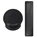 MAIDERN Keyboard Wrist Rest and Mouse Wrist Rest Pad PU Leather, Memory Foam Set for Computer/Laptop/Mac, Durable & Comfortable & Lightweight for Easy