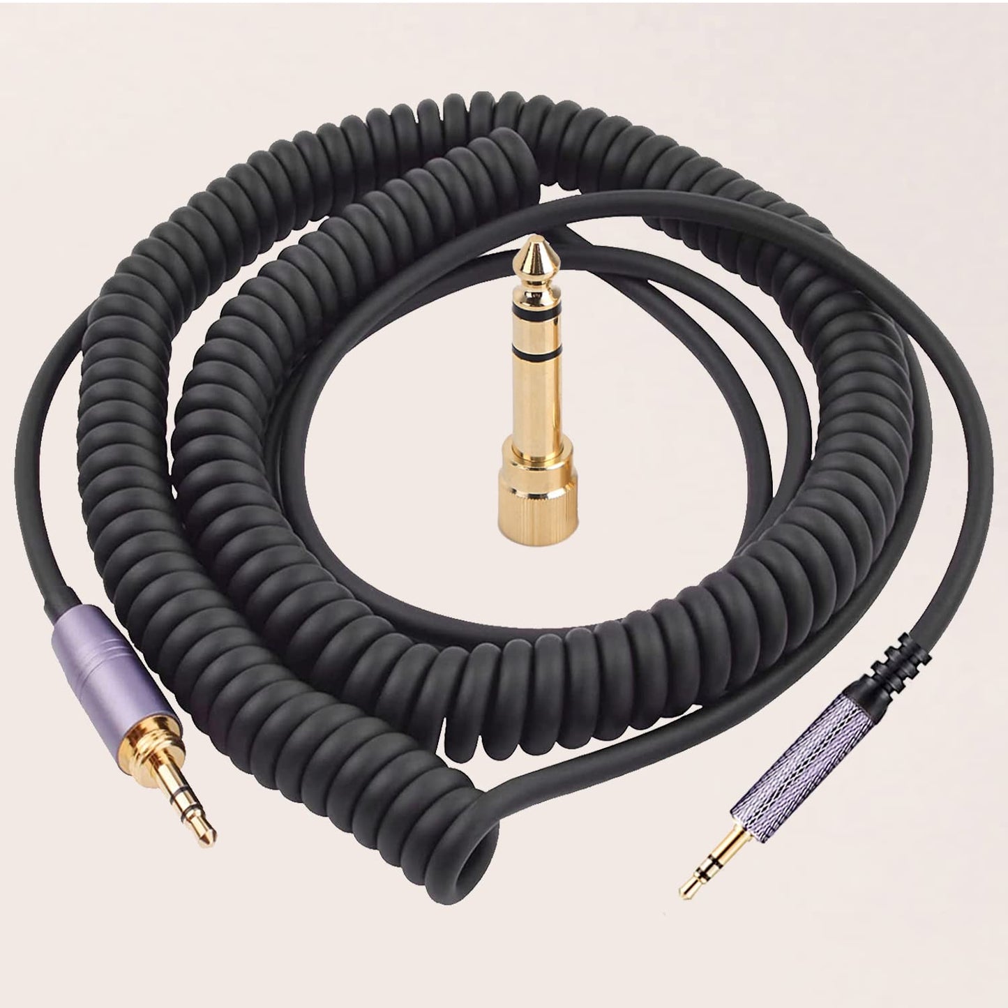 FAAEAL QC35 Coiled Audio Cable Replacement for Bose QC45(QuietComfort 45) NC700,AKG Y55BT Y55 Headphones, 2.5mm to 3.5mm(1/8”) Extension Aux Cord…