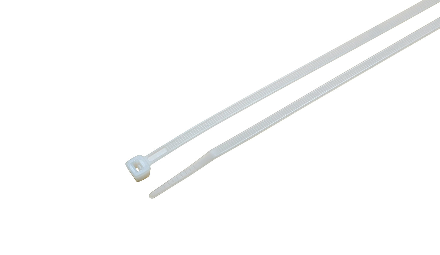 South Main Hardware 848109 100-Pack 11 Inch Cable Ties, Natural 100-Pack, 75-Lb Test, Medium