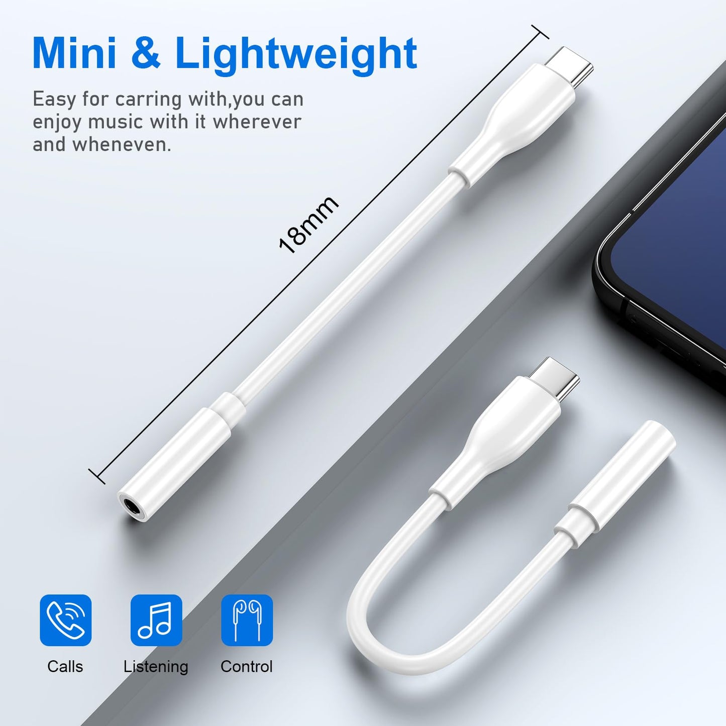 Pixel 10a 9 USB Type C to 3.5mm Headphone Adapter for Google Pixel 10 Pro XL 9a 8,iPhone 17e 16,Samsung USB C to Aux Audio Jack Adapter Dongle Cable