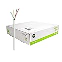 Best 500ft 22/4 Unshielded CCA Security Alarm Control Wire Solid PVC Jacket White