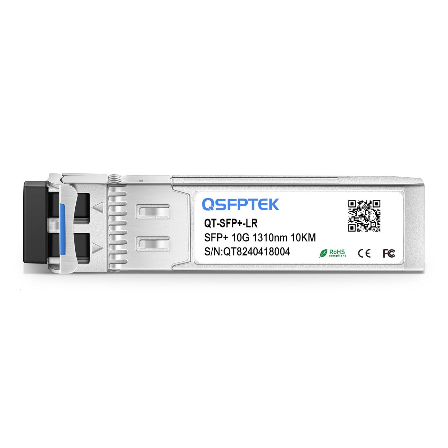QSFPTEK 2Pack 10GBASE-LR SFP+ Module, 10Gbe 1310nm, 10km, DDM LC 10G SingleMode Fiber Mini-GBIC Network Transceiver for Cisco SFP-10G-LR, Ubiquiti