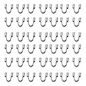 200 Pieces Wire Protector Wire Guard Guardian Protectors Wire Cable Protector Loops U Shape Accessories 4.5x4 mm for Jewelry Making, Silver