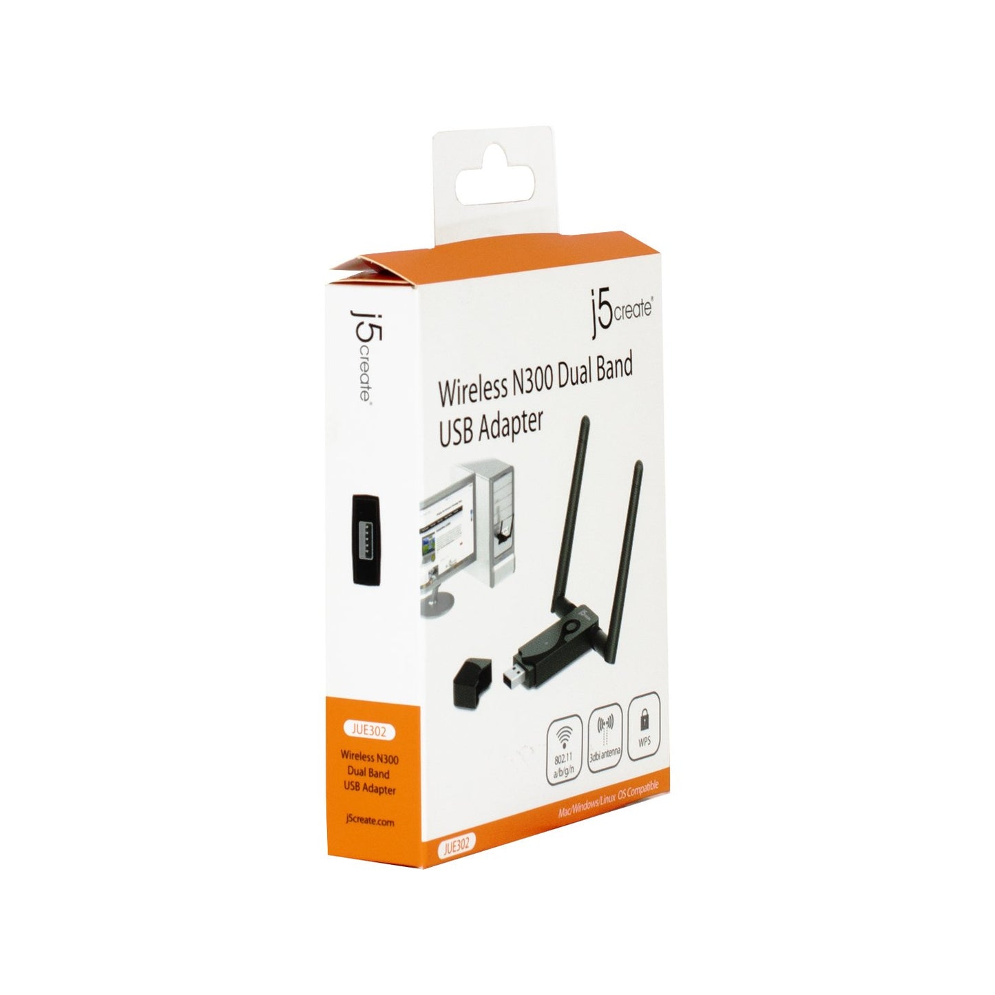 j5create Wireless N300 Dual Band USB Adapter JUE302