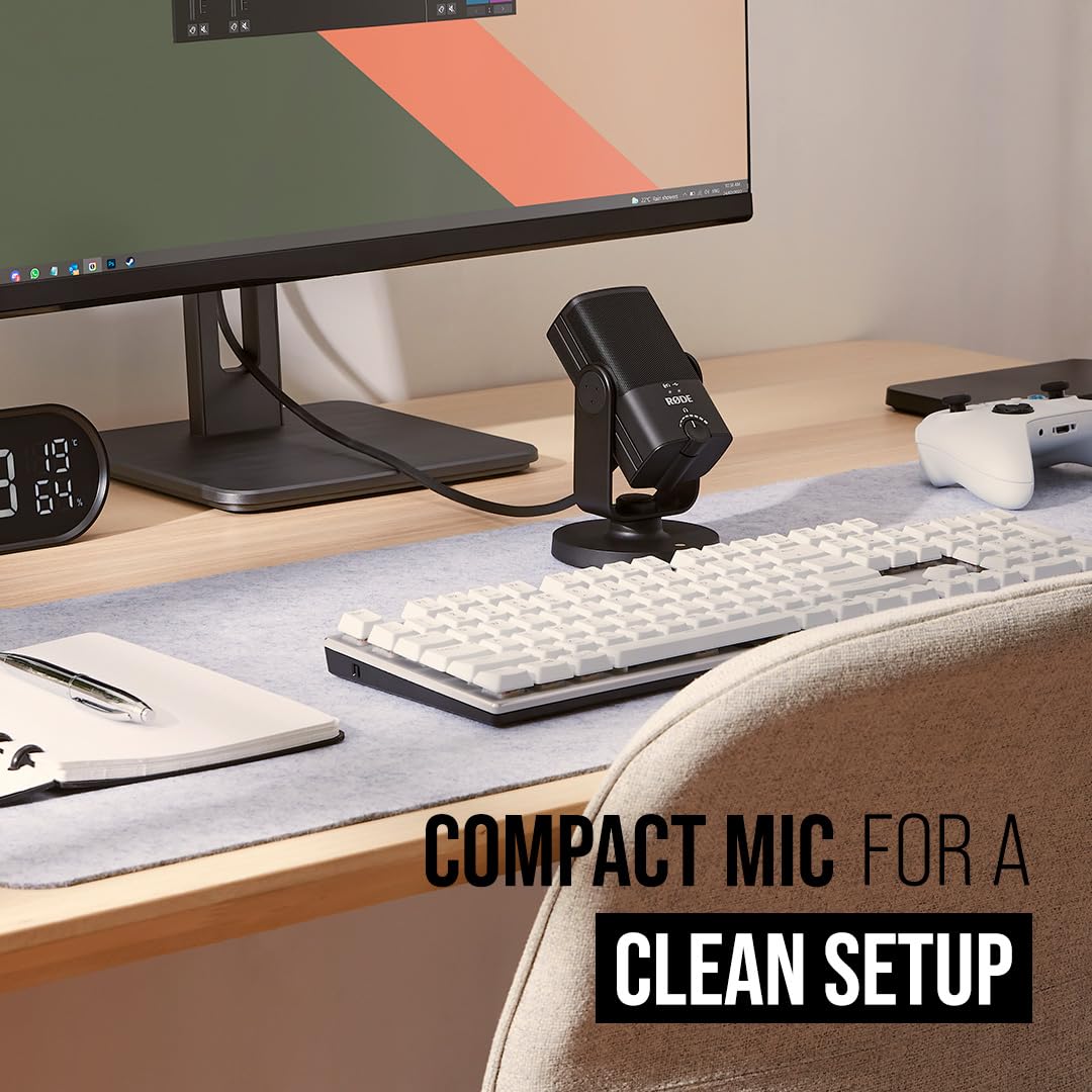 RØDE NT-USB Mini Versatile Studio-quality Condenser USB Microphone with Free Software for Podcasting, Streaming, Gaming, Music Production, Vocal and