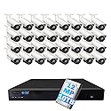 GW Security 32 Channel UltraHD 6K 12MP @ 30FPS Realtime PoE Security Camera System with 32 x 12MP IP Full-Time Color Night Vision Outdoor/Indoor Smart
