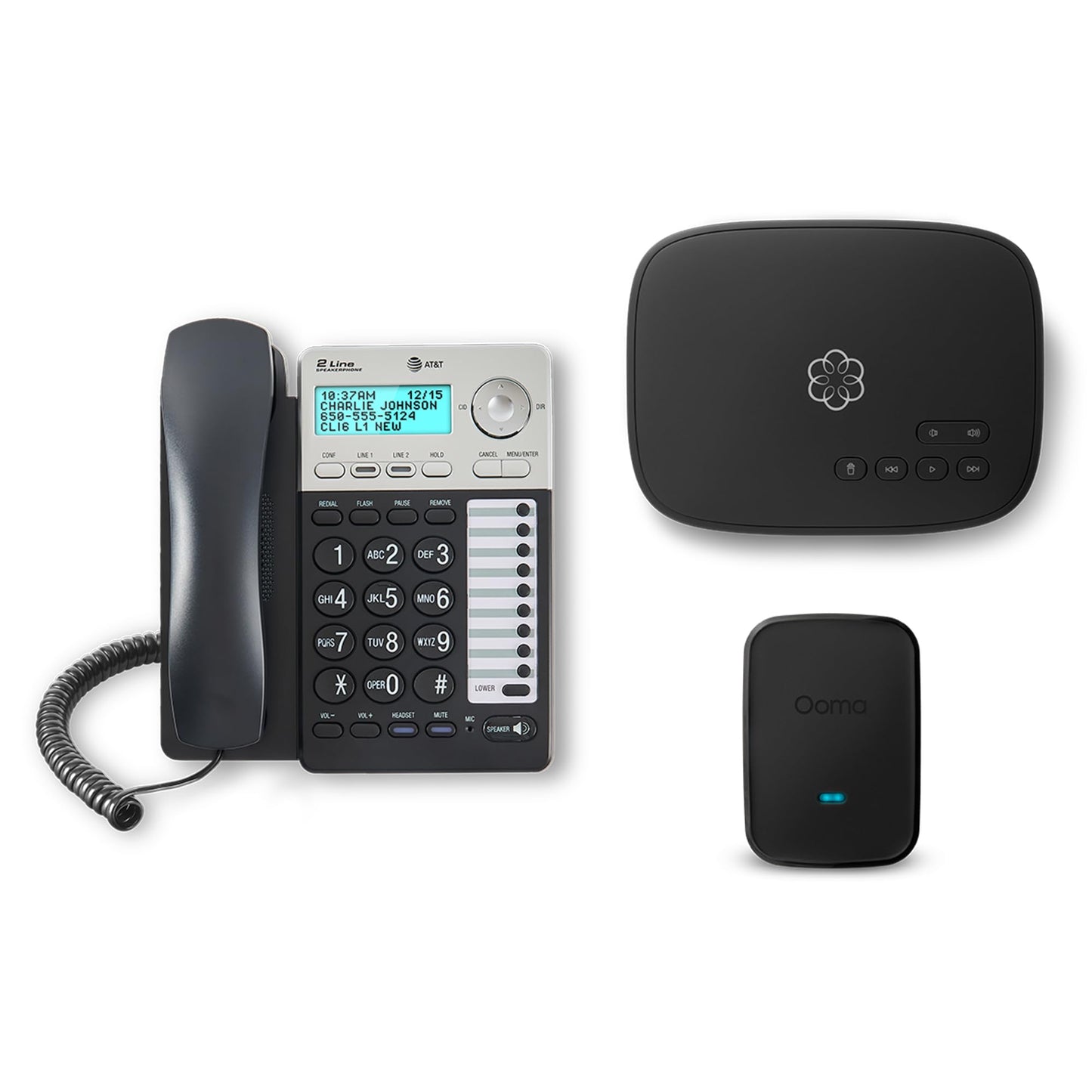 Ooma Home Office Phone Service Bundle with Concierge 24/7 Support. Includes Unlimited North America Calling, 2 Lines, 3-Way conferencing, Call