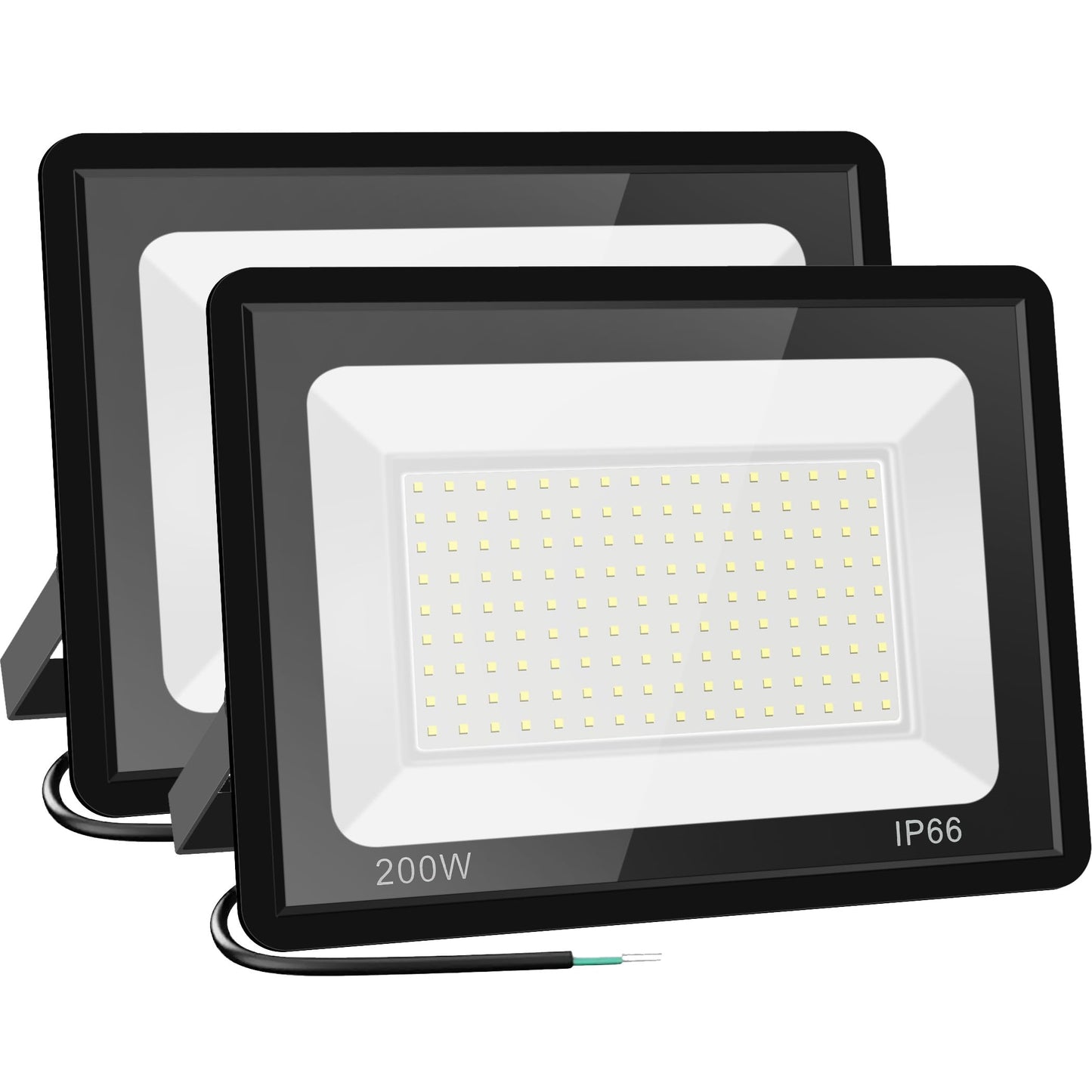 Gopretty 200W LED Flood Light Bulbs 2 Pack, Outdoor Waterproof IP66, 6000K Daylight White, Exteriores Security Floodlights for Yard, Garden, Garage