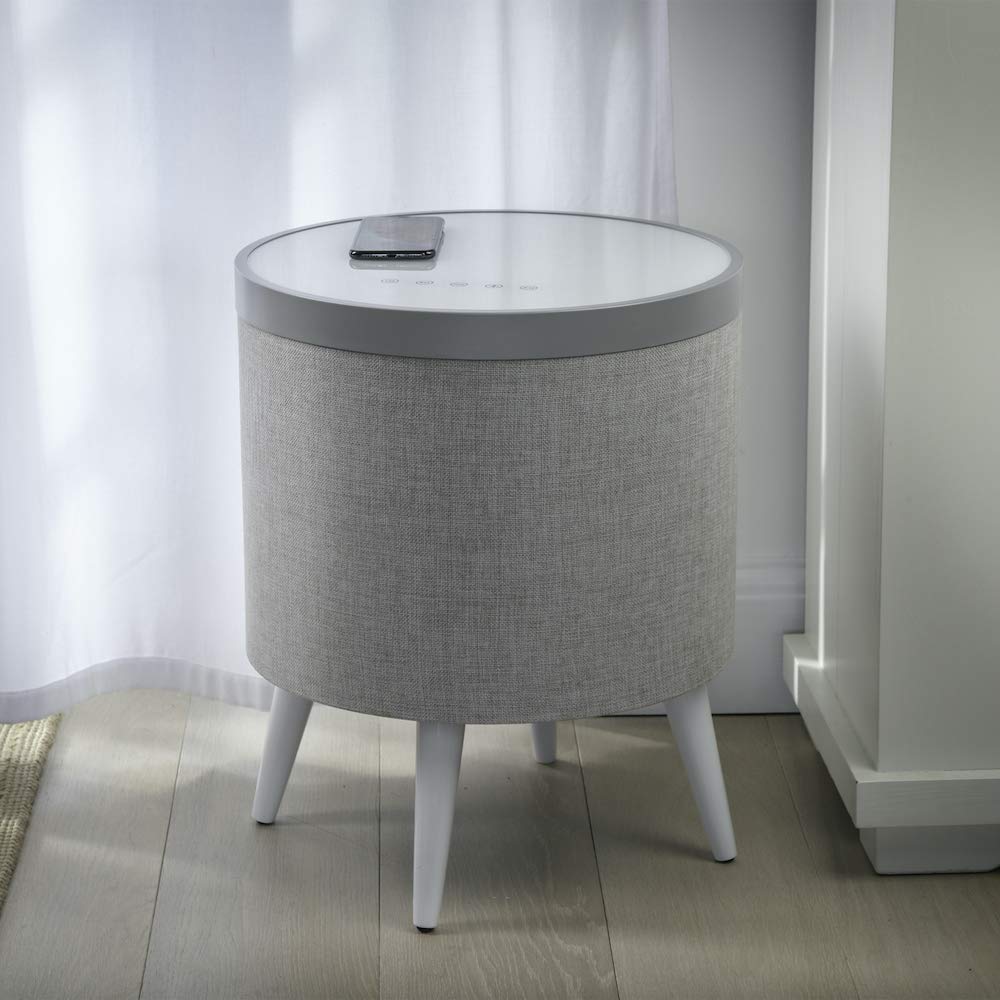 KOBLE Zain Side Table with Speaker and Subwoofer - White Top