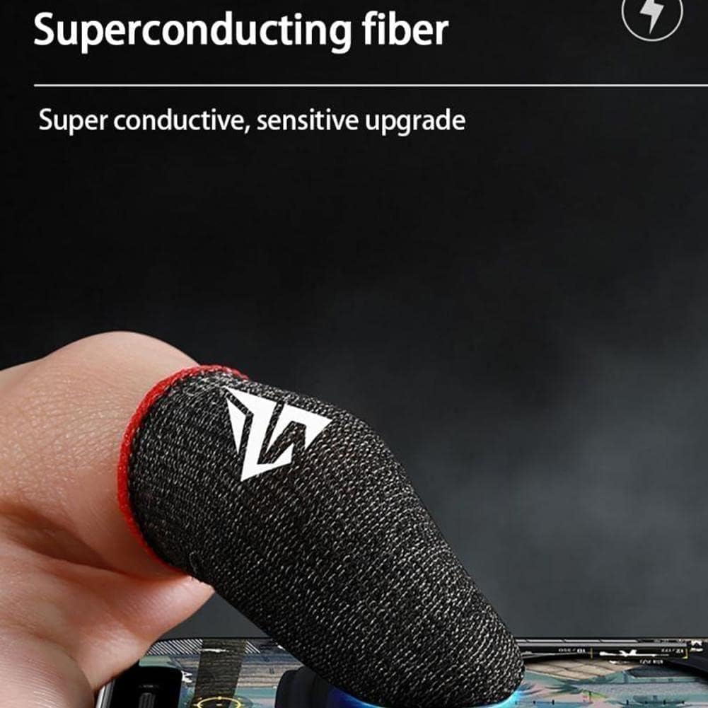 1 Pair for Pubg Mobile Games Gaming Finger Sleeve Breathable Fingertips Sweatproof Fingertip for Mobile Cove Slip, Gaming Accessories (Purple)