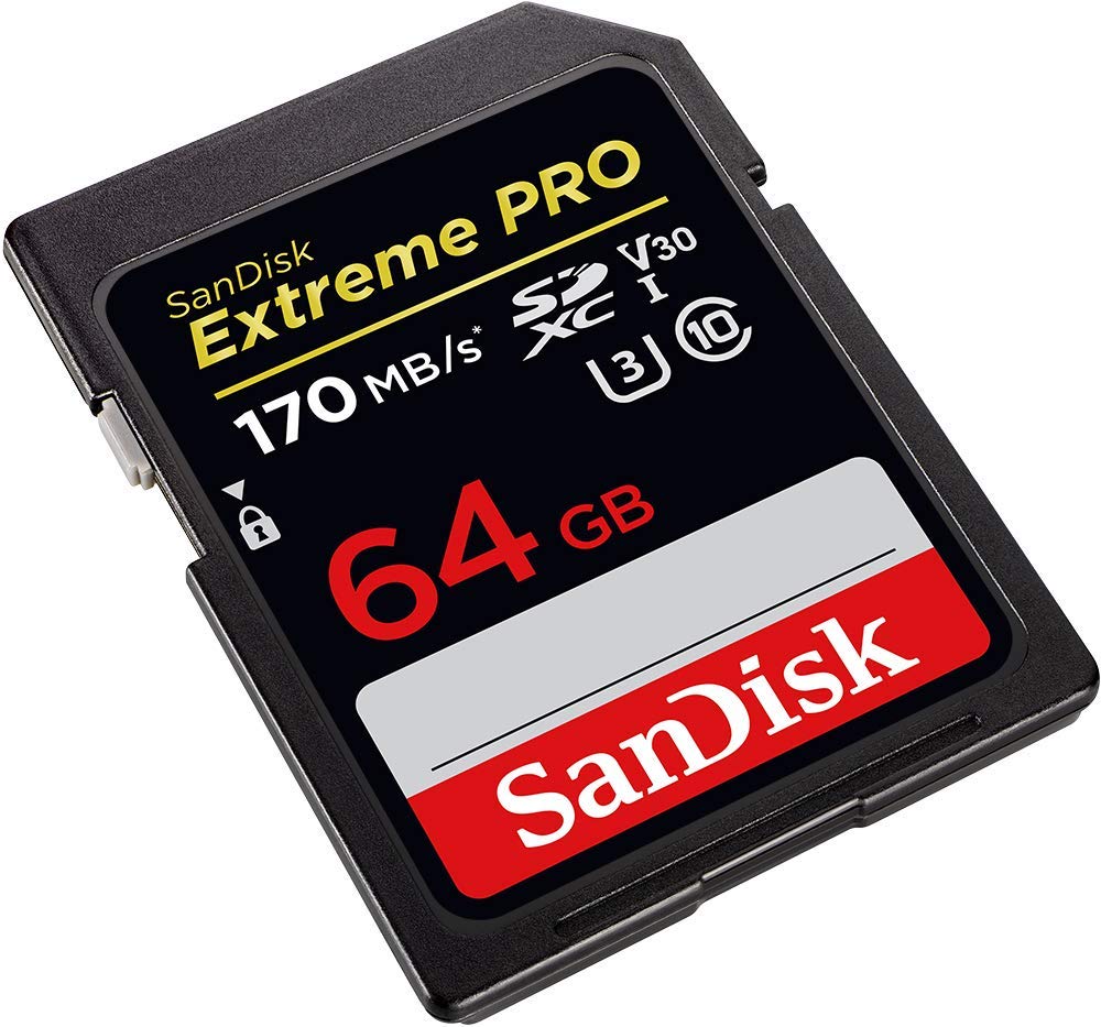 SanDisk 64GB Extreme Pro SDXC UHS-I Card Works with Canon Mirrorless Camera EOS R7, EOS R10 (SDSDXXY-064G-GN4IN) Class 10 U3 Bundle with 1 Everything
