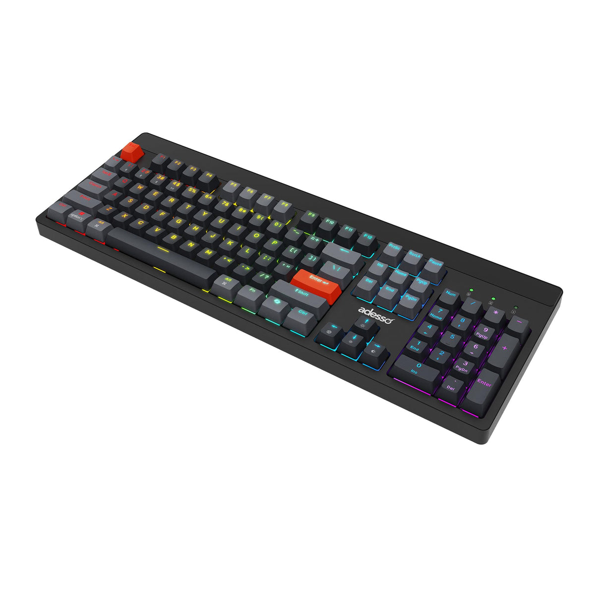 Adesso EasyTouch 130 Mechanical Keyboard, Full-Sized USB Wired