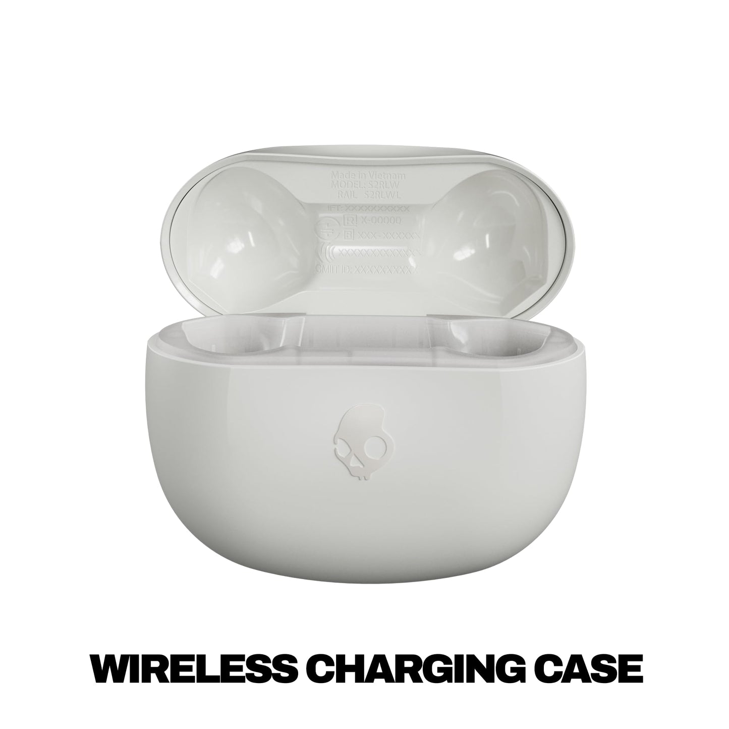 Skullcandy Rail ANC Active Noise Cancelling Wireless Earbuds - Bone/Orange
