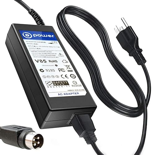 T-Power 12V Ac Adapter Charger for Samsung ADP-4812, EP06-000080A DVR Security System Power Supply Cord 4-Pin DIN Connector for DVR